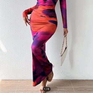 Vibrant Multicolor Maxi Dress